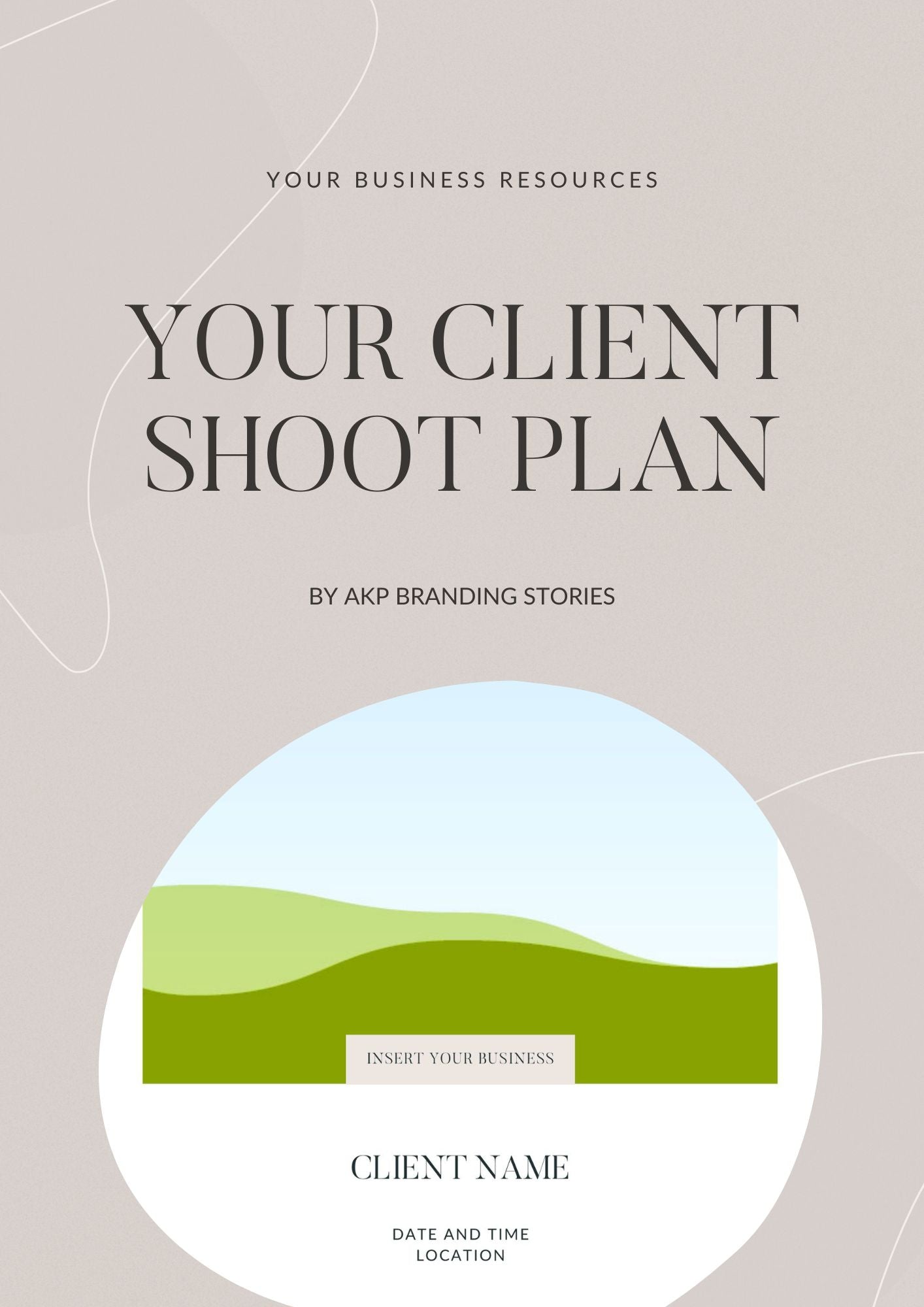 Your Client Shoot Plan